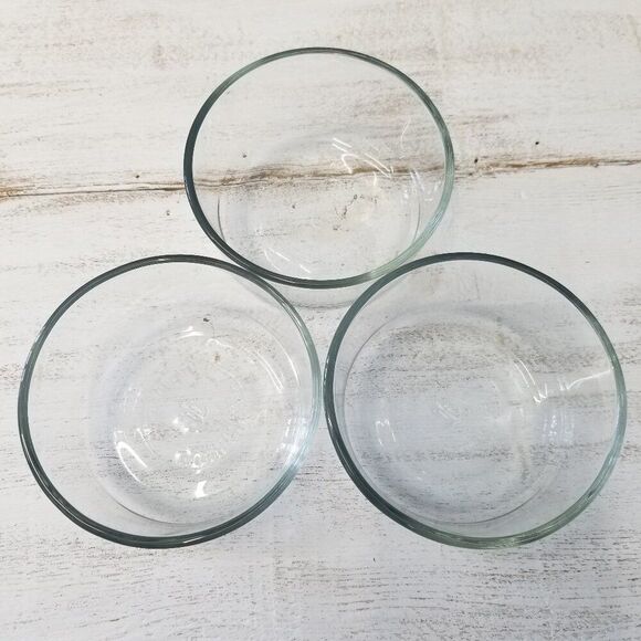 Anchor Hocking Set of 3 Microwave Safe Clear Bowls 2 cup size - Picture 3 of 9
